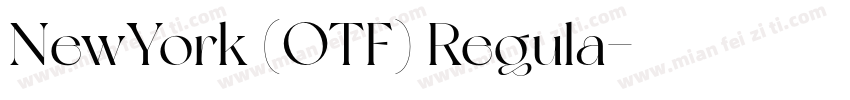 NewYork (OTF) Regula字体转换